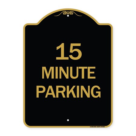 2 Hour ParkingParking for Customers Only Black  Gold Aluminum Sign 18 x 24 BG182424498